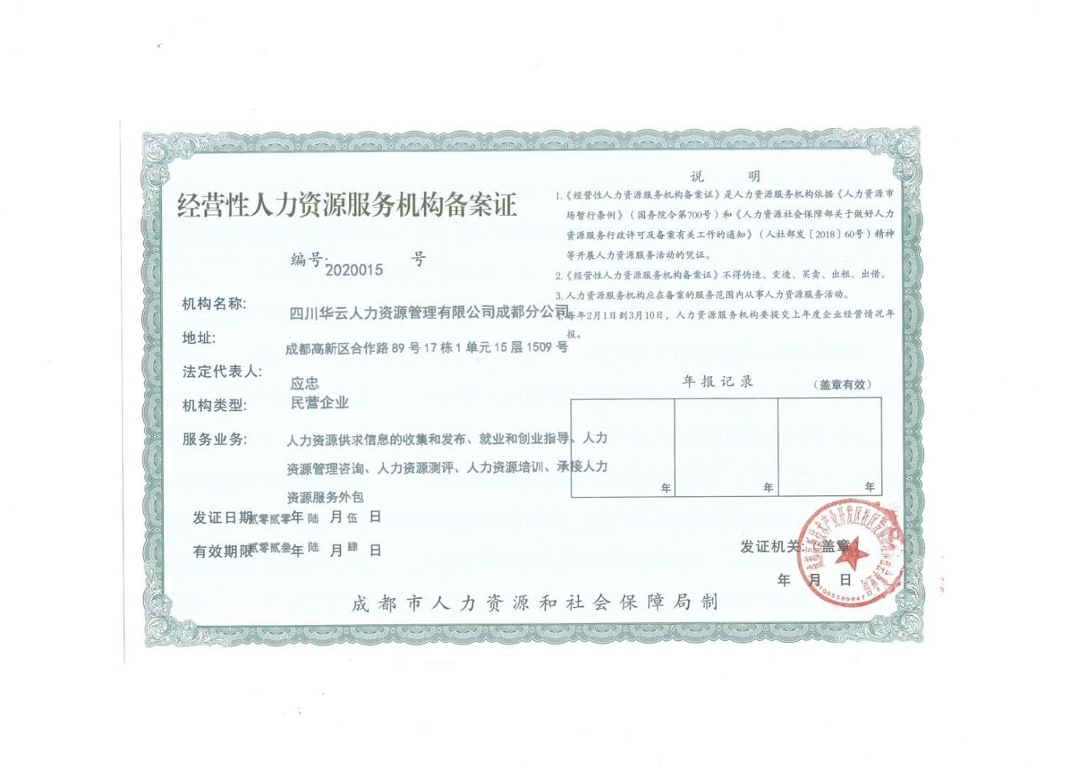 人力資源備案機構證